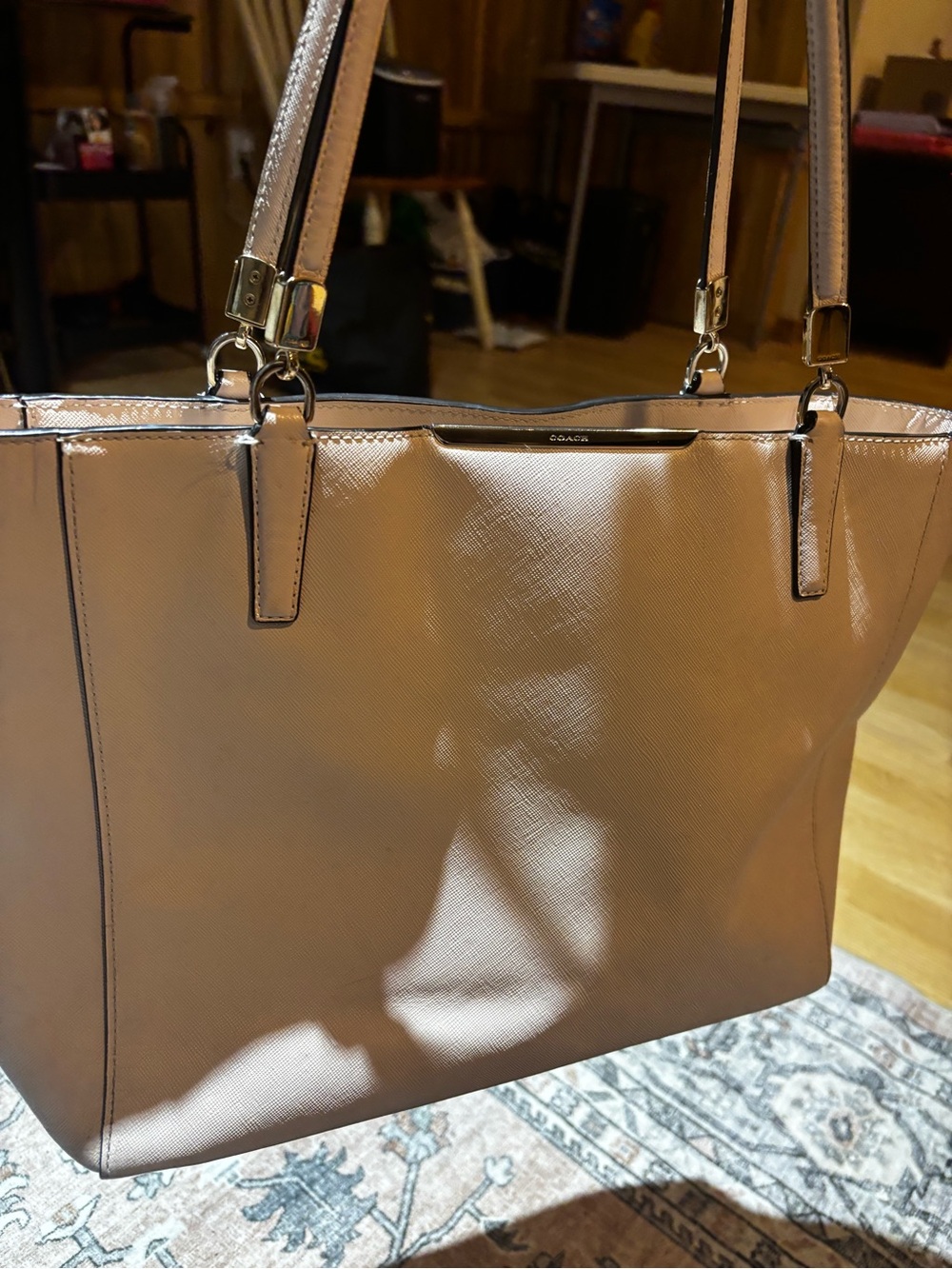 Coach Blush Large Leather Tote - Picture 1 of 11